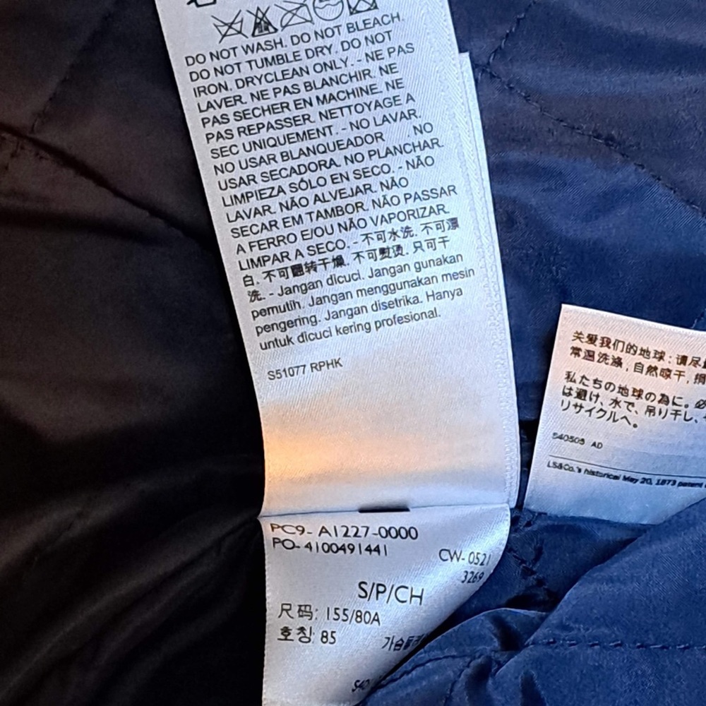 Levi's Plaid Sherpa Collar Jacket in Navy, Tan & Red - Picture 9 of 12